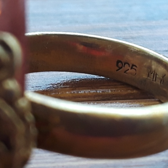 Unique Antigua chili pepper Crystal ring sz 7 - Picture 5 of 6